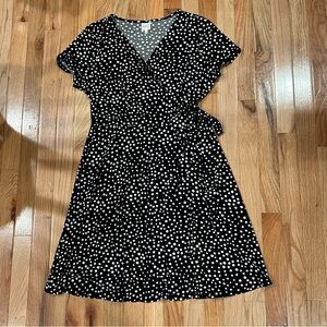 Kaileigh Black and White Polkadot Dress L